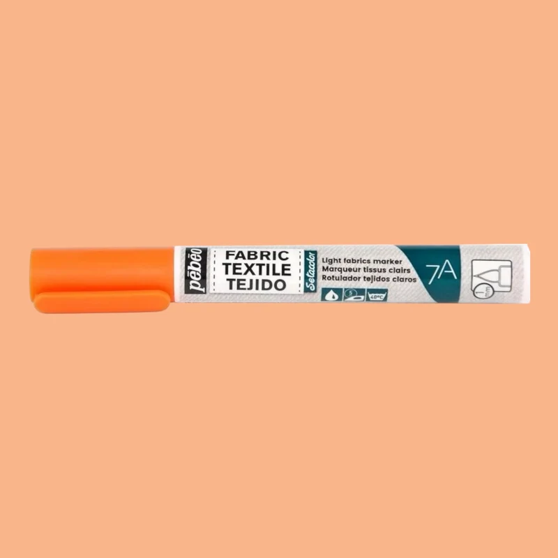 Pébéo Setacolor Stoffmarker 7A – Orange , für helle Stoffe