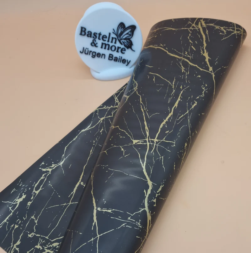 Folie Satinfolie Marmor "Schwarz 323" 50cm*8,5m