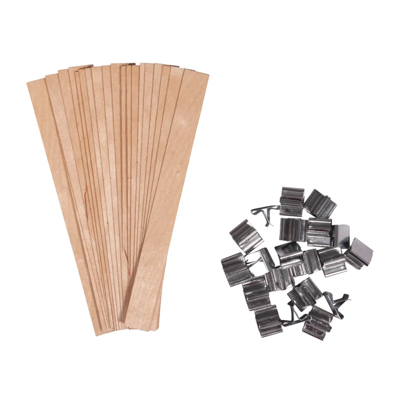 Holzdocht mit Metall Dochthalter
