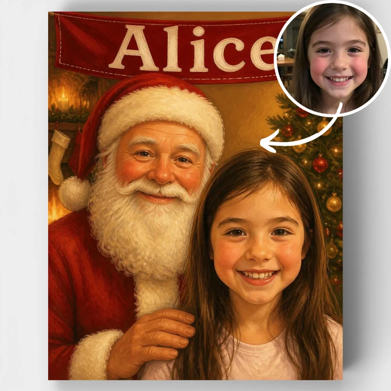 Santa's Warm Embrace - Custom Paint by Numbers Kit