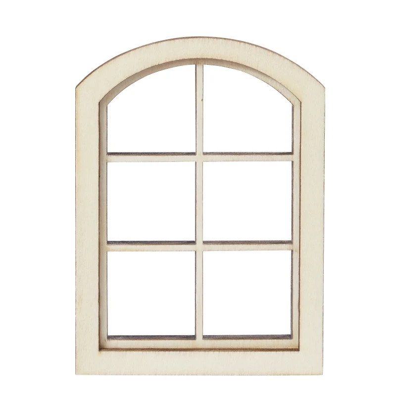 Holzfenster mit Bogen