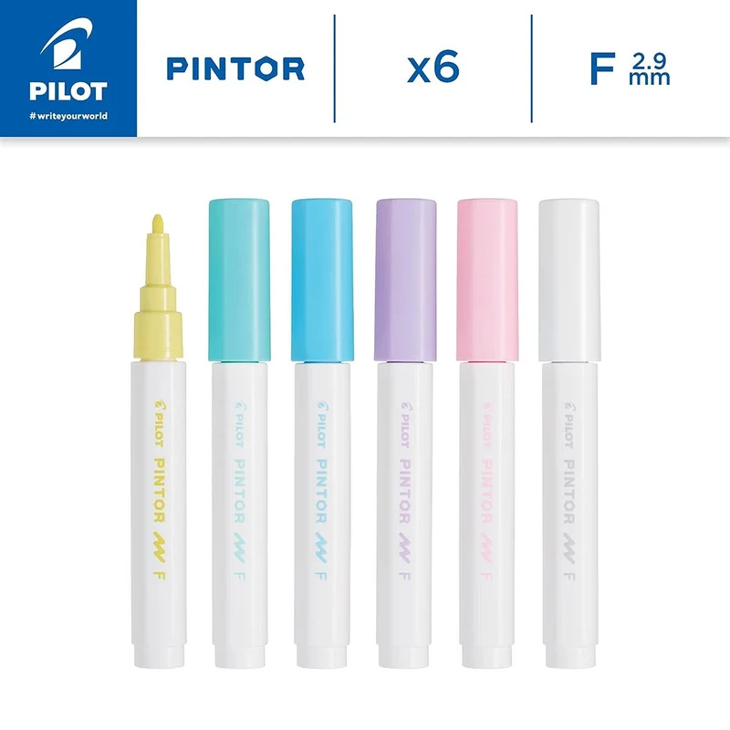Pintor - Paint Marker Fine Tip 6 Pack - Pastel