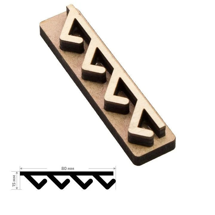 ROSA TALENT Wooden Stamp No. 7 Geometry 8x1.5 cm