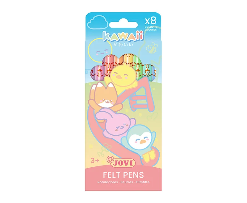 Pennarelli per bambini JOVI Kawaii / set di 8 - 3 mm