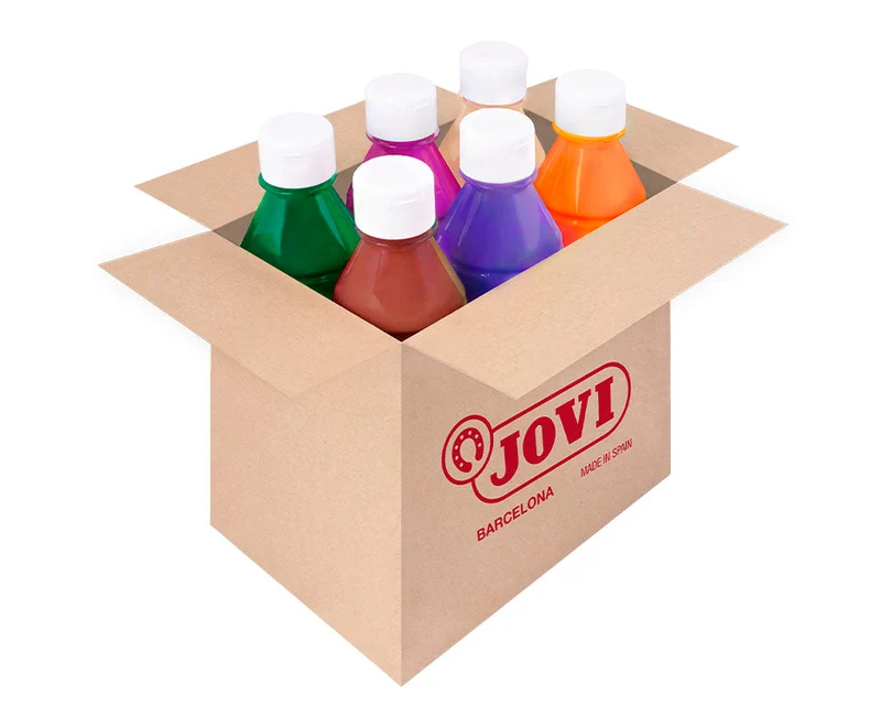 Flüssige Temperafarbe JOVI Kindermalfarben-Set 6 x 250 ml – Farbmix B