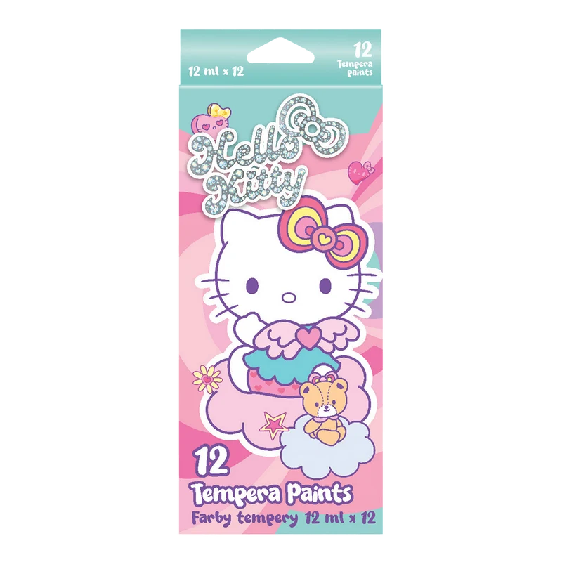 Темперни бои Colorino Hello Kitty в тубичка, 12 цвята