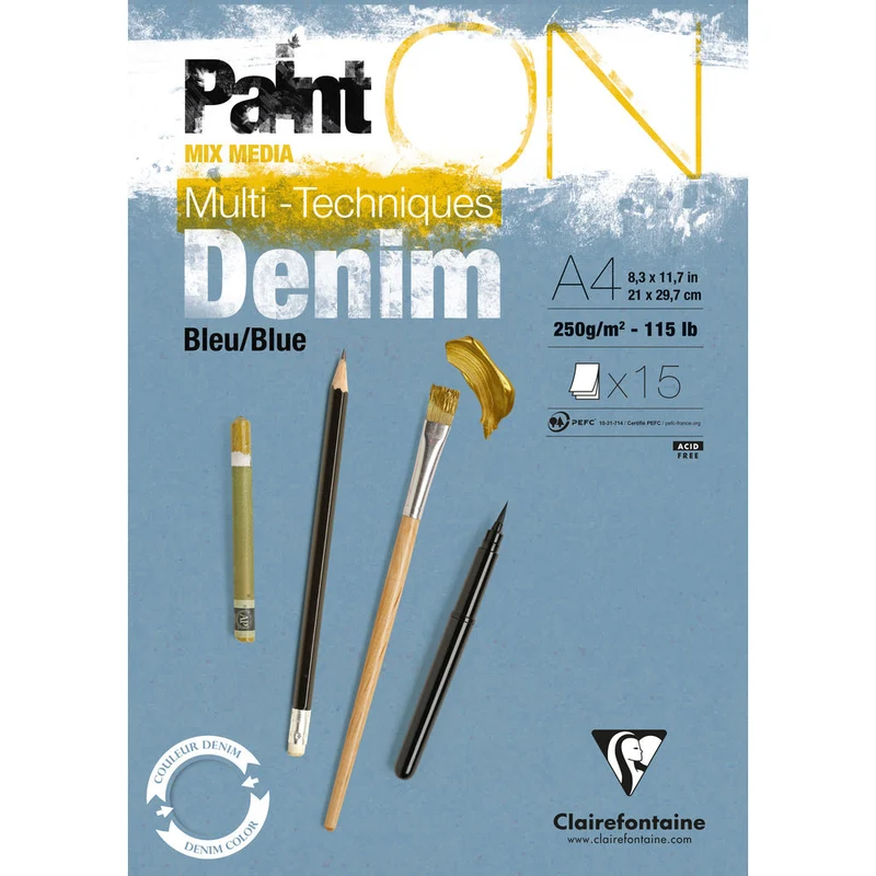 Clairefontaine Paint'On Mix Media лепен скицник 250 g