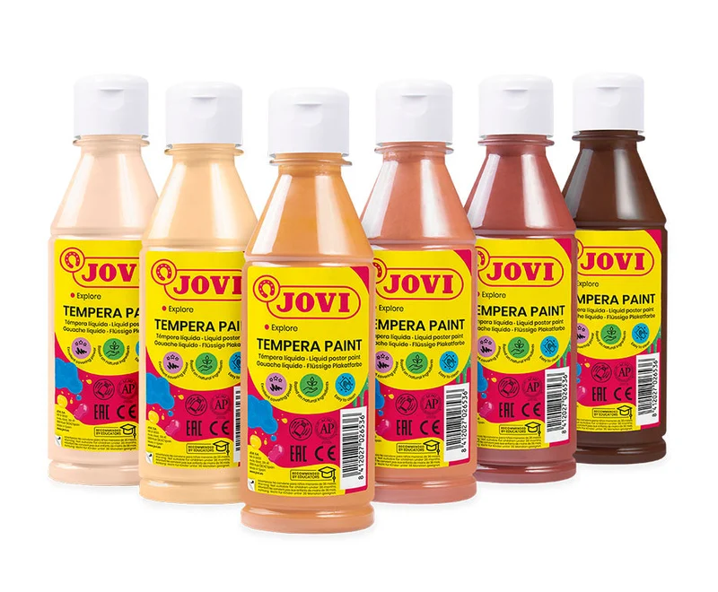 Set di tempere liquide JOVI Premium 6 x 250 ml tonalità della pelle