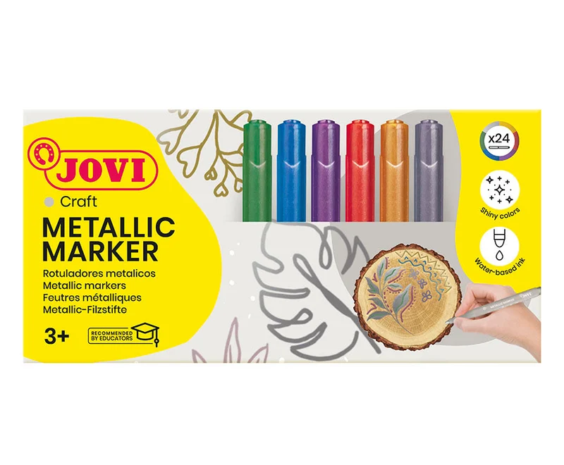 Металикови флумастери JOVI Jovidecor / комплект 24 бр. - 6 цвята
