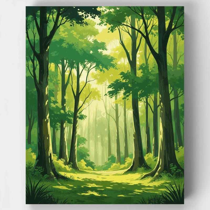 Enchanted Forest Sunlight - Paint by Numbers Kit