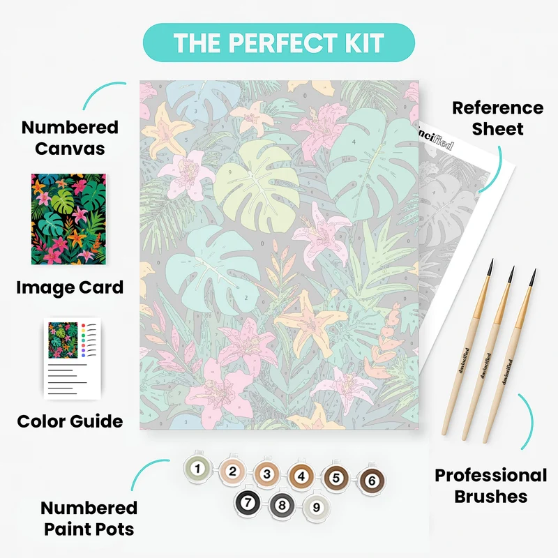 Tropical Paradise Floral - Paint by Numbers Kit