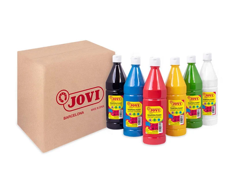 Set di tempere a tempera liquida JOVI Premium 6 x 1000 ml