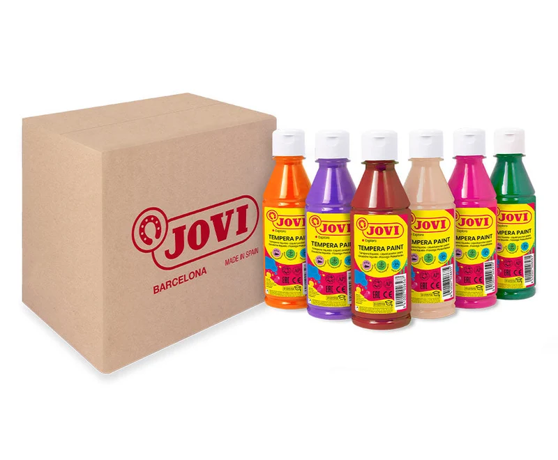 Flüssige Temperafarbe JOVI Kindermalfarben-Set 6 x 250 ml – Farbmix B