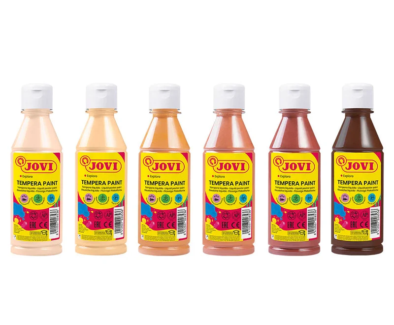 Tekoča tempera JOVI Premium 6 x 250 ml kožni odtenki