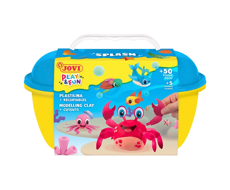 Set di pasta per modellare JOVI Play&Fun Splash 360 g in valigetta