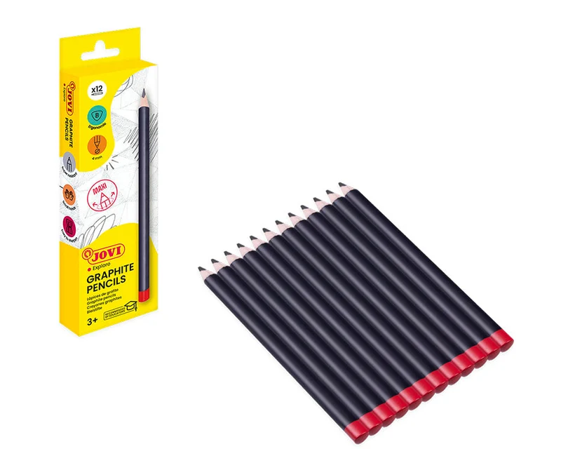 Matite di grafite triangolari JOVI B - 12 pz