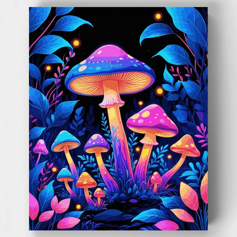 Mystical Mushroom Garden Fantasy - Paint by Numbers Kit