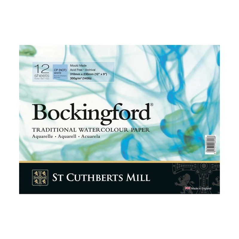 Akvarelni blok CANSON St Cuthberts Bockingford 300 g/m² 12 listov spirala 18 – 41 cm
