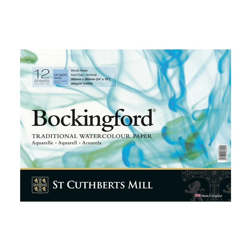 Akvarelni blok CANSON St Cuthberts Bockingford 300 g/m² 12 listov spirala 18 – 41 cm
