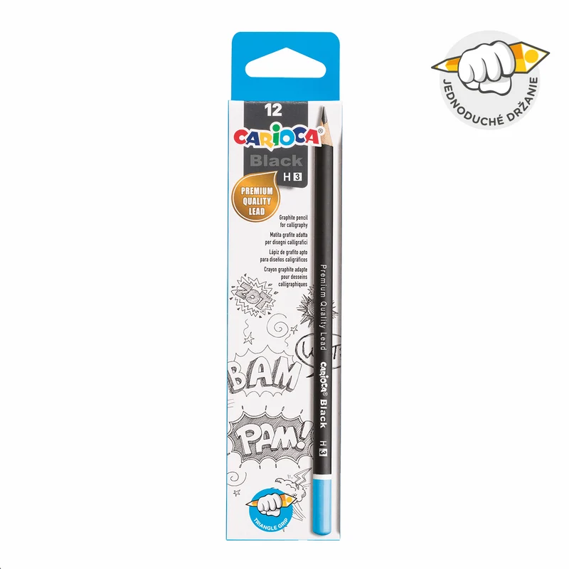 Carioca триъгълен молив Black, 12 бр.
