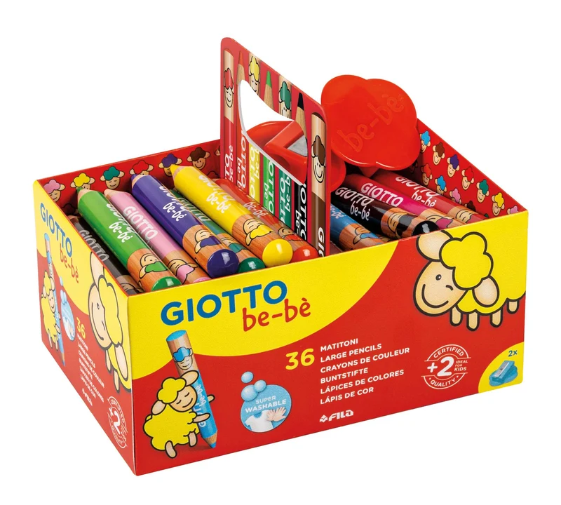 Дебели кръгли цветни моливи GIOTTO be-bè училищна опаковка