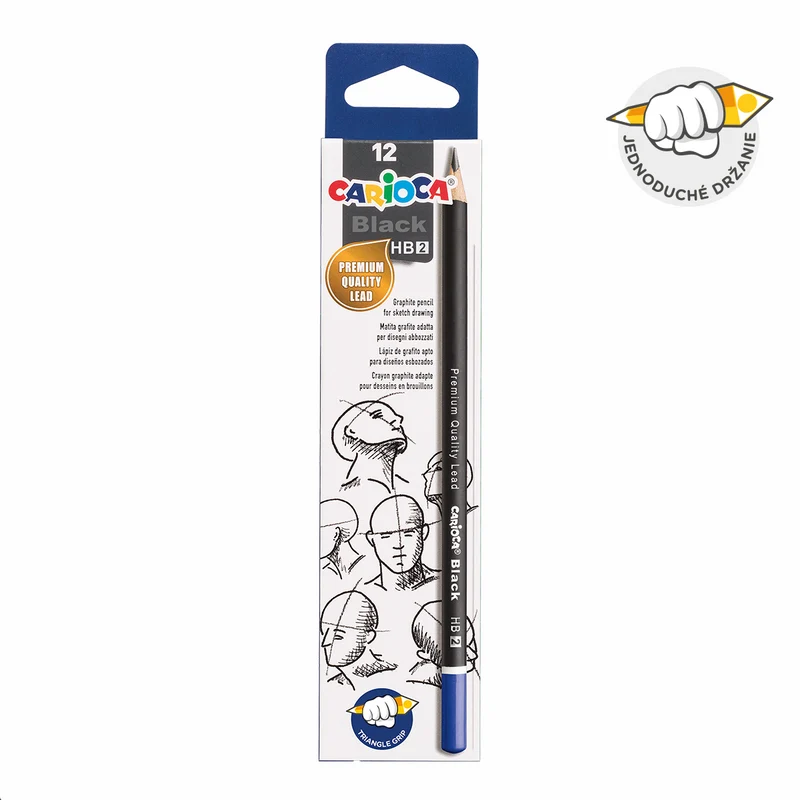 Carioca Dreikant-Bleistift Black, 12 Stk.