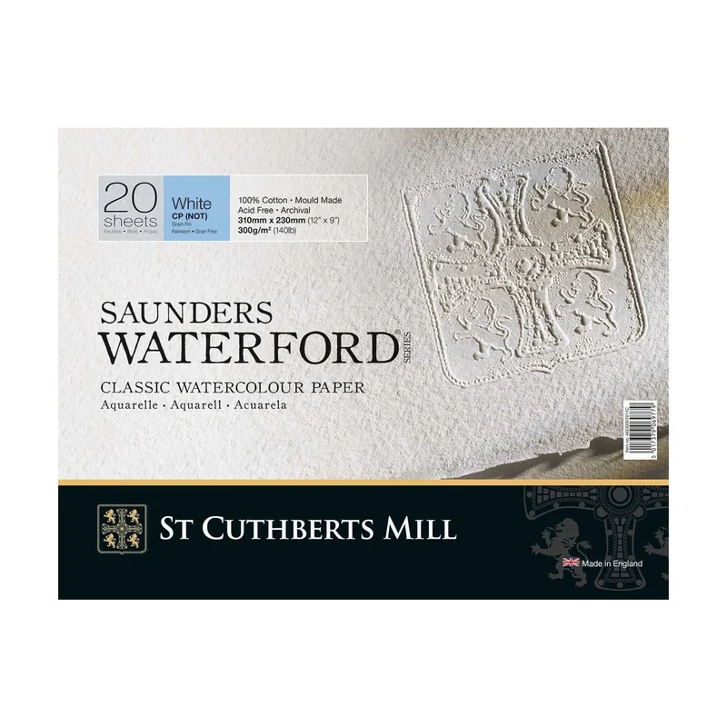 Akvarelni blok CANSON St Cuthberts Saunders Waterford CP bijeli 300 g/m² 20 listova – 26 – 51 cm