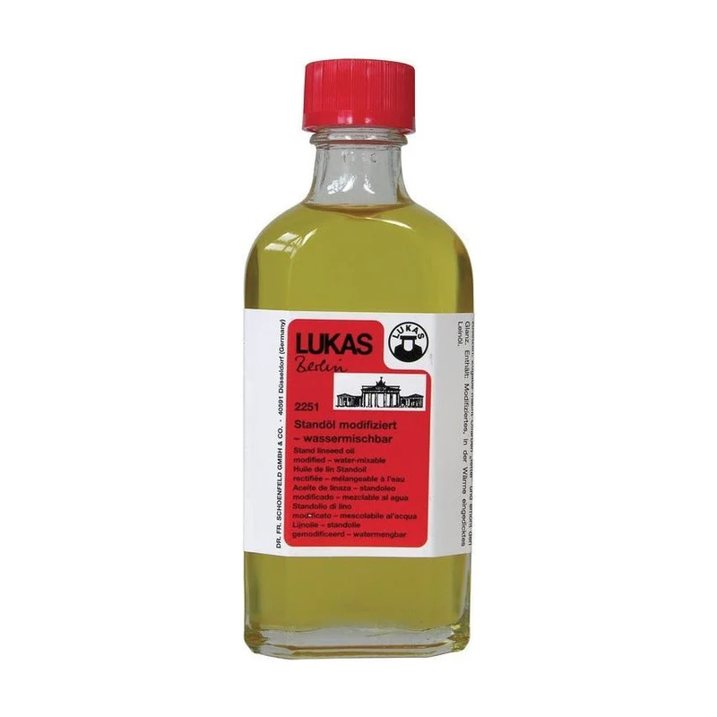 Modifiziertes Standöl LUKAS Berlin für wasservermalbare Ölfarben 125 ml