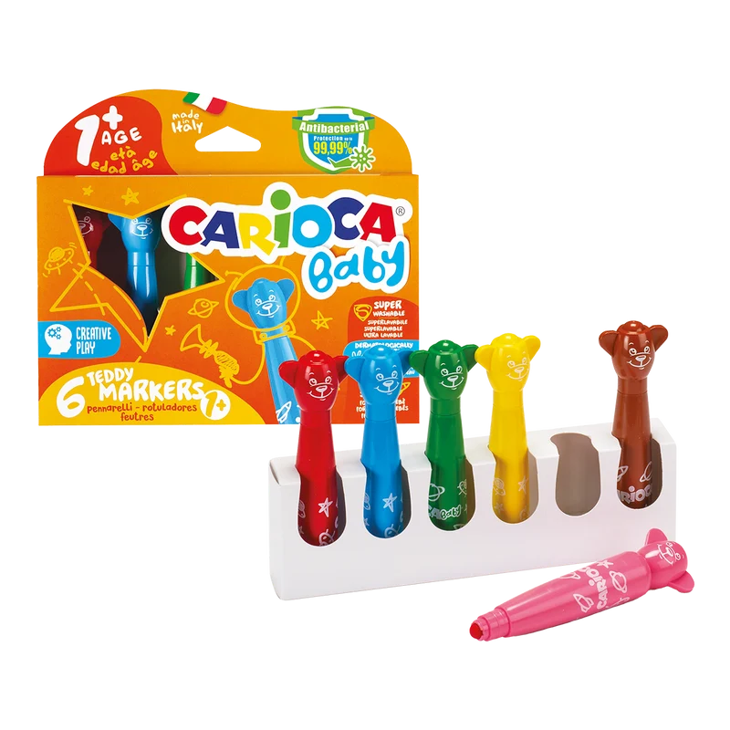 Μαρκαδόροι Carioca Baby με στρογγυλή μύτη, διάφορα χρώματα