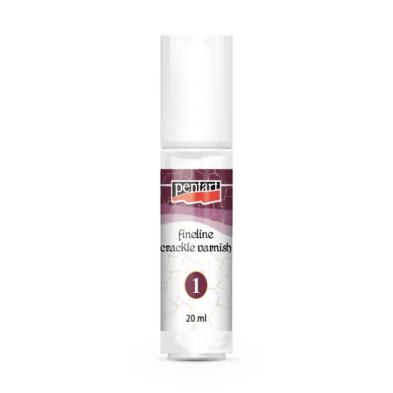 Krakelirni lak Pentart Fineline z drobnimi razpokami, 2-komponentni, 2x 20 ml set