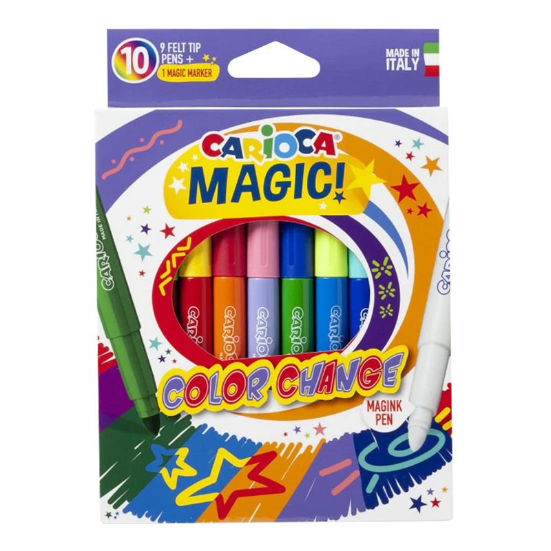 Μαγικοί μαρκαδόροι που αλλάζουν χρώμα Carioca, 10 τμχ, διάφορα χρώματα