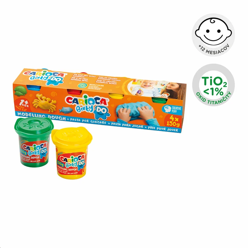 Carioca masa za modeliranje Baby Do 1+, 150 g, mešane barve