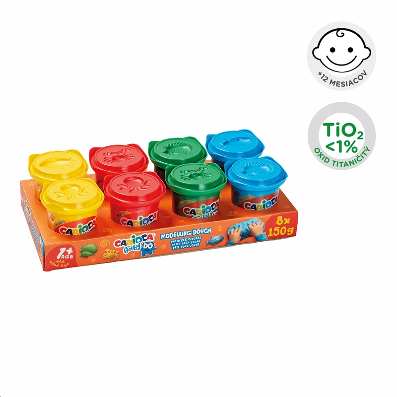 Carioca masa za modeliranje Baby Do 1+, 150 g, mešane barve