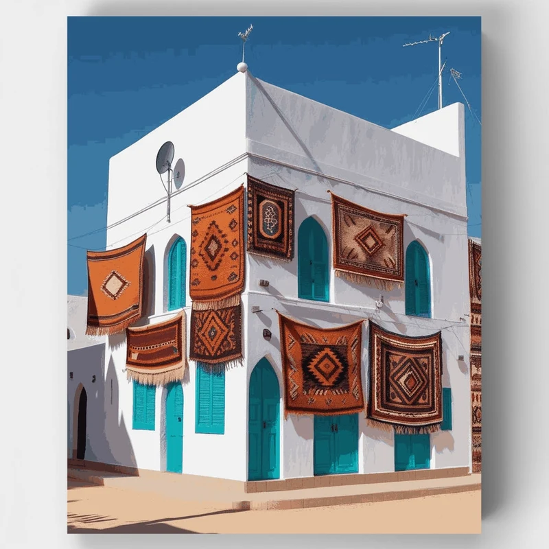Moroccan Carpet Shop - Paint by Numbers Kit