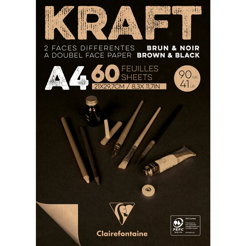 Clairefontaine lepljen kraft blok