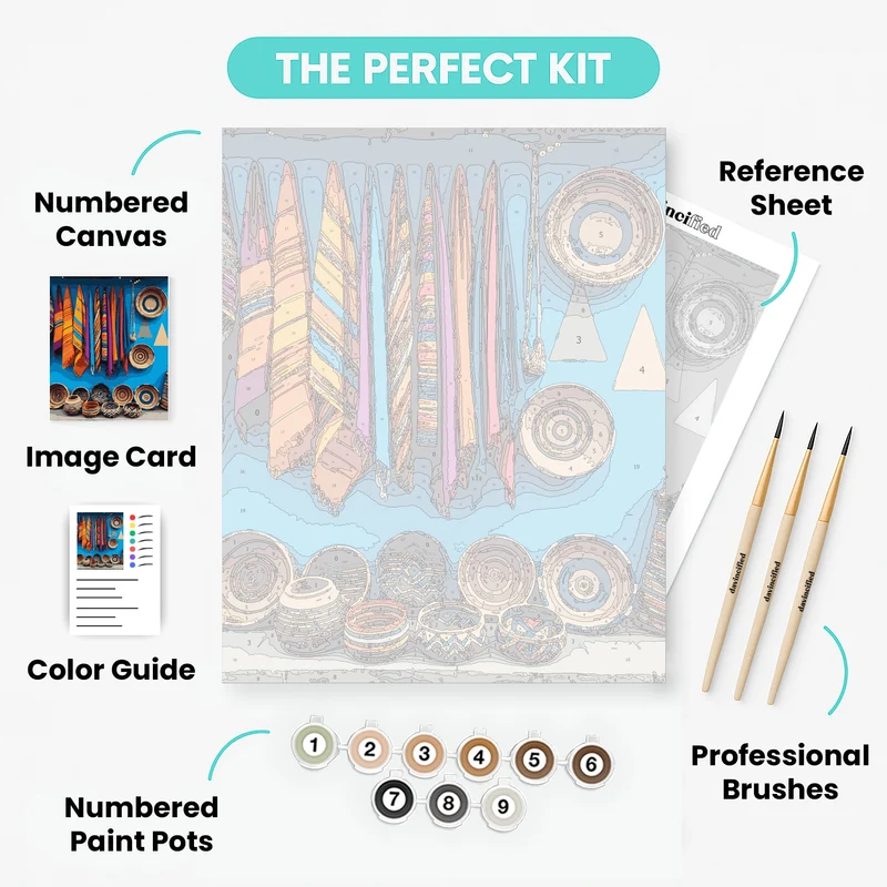 Moroccan Marketplace Textiles - Paint by Numbers Kit