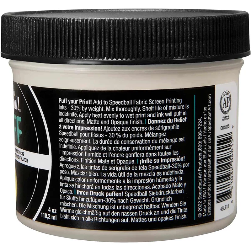 Speedball - Puff Ink Modifier for Fabric Screen Printing Ink