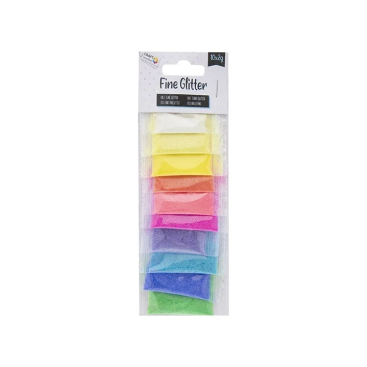 Fine Glitter Powder Set, 10 x 2 g