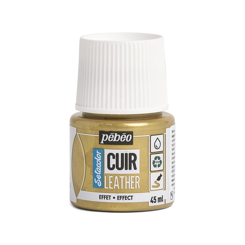 Pebeo - Setacolor Leather Paint 45ml - Metal Gold