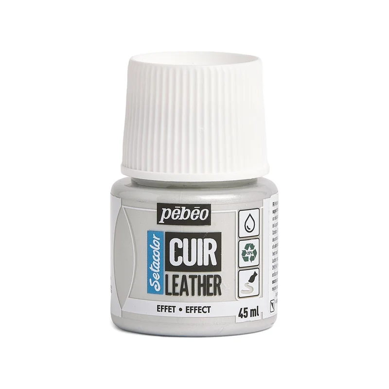 Pebeo - Setacolor Leather Paint 45ml - Metal Silver