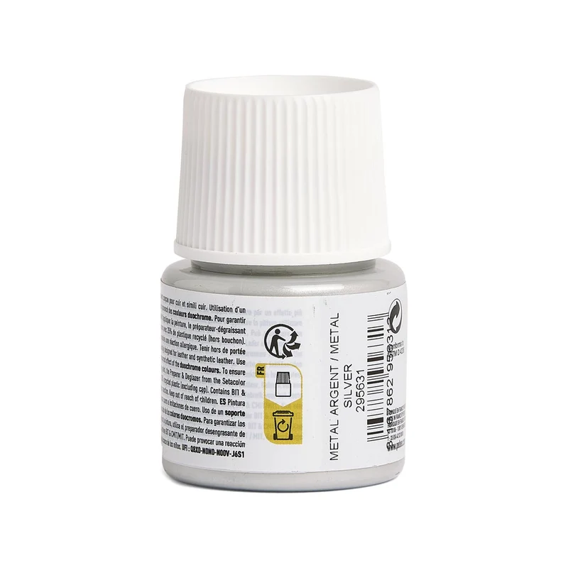 Pebeo - Setacolor Leather Paint 45ml - Metal Silver