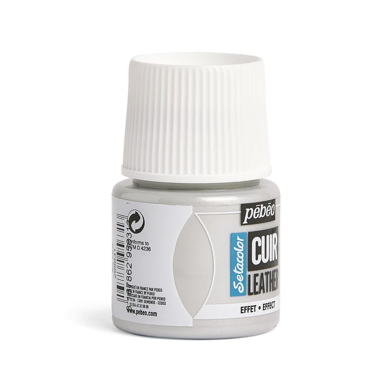 Pebeo - Setacolor Leather Paint 45ml - Metal Silver