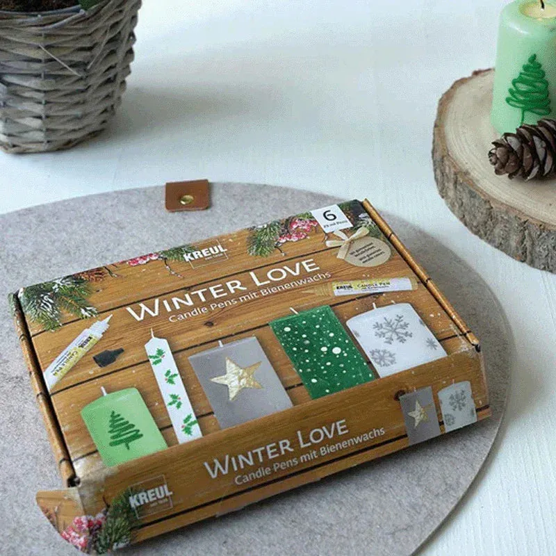KREUL Candle Pen, 6er Set Winter Love, Kerzenstifte, 29 ml