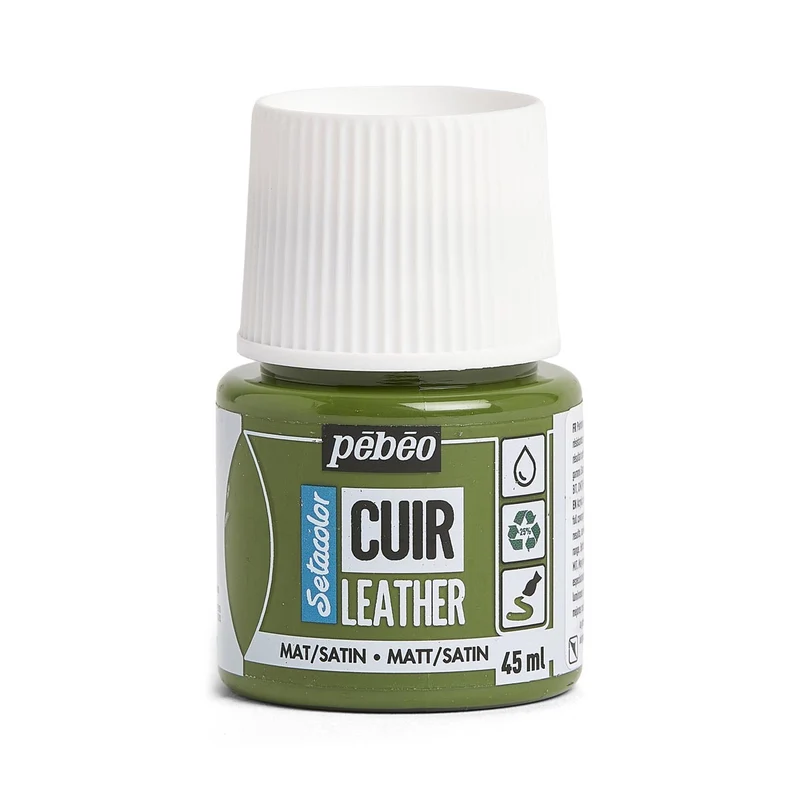Pebeo - Setacolor Leather Paint 45ml - Khaki Green
