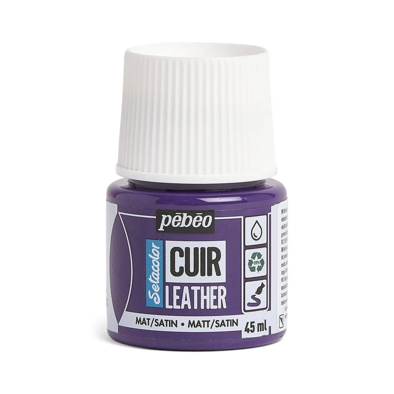 Pebeo - Setacolor Leather Paint 45ml - Aubergine Violet