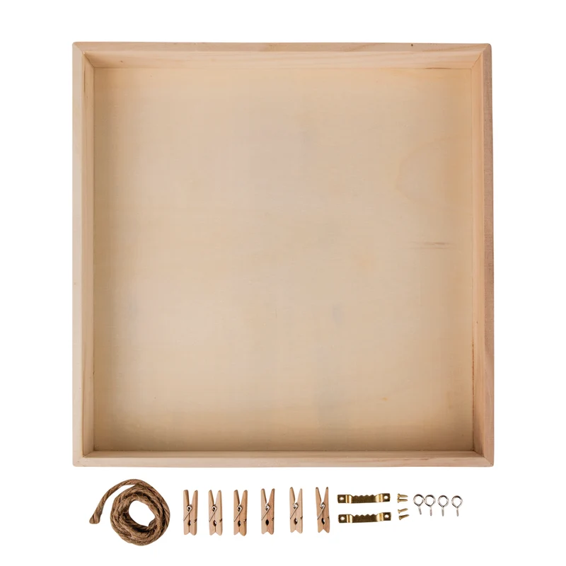 Holz-Rahmen mit Rückwand quadratisch