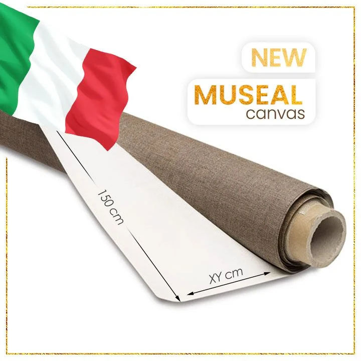 MUSEAL Linen Canvas on a Roll, Various Lengths