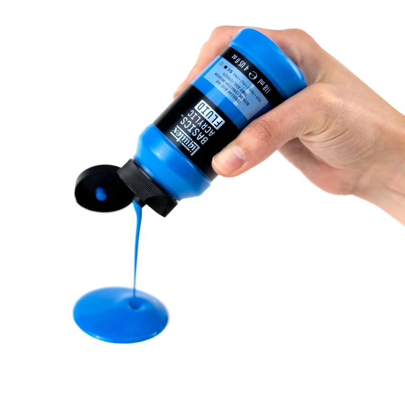 Liquitex Basics Fluid Acrylic 118ml - Fluorescent Blue S2