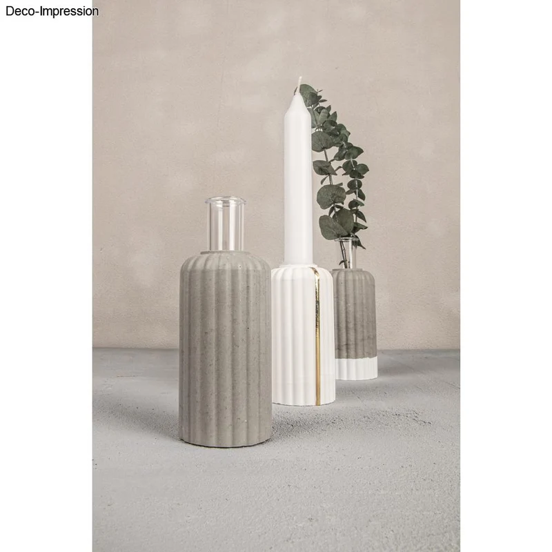 Gießform Vase geriffelt