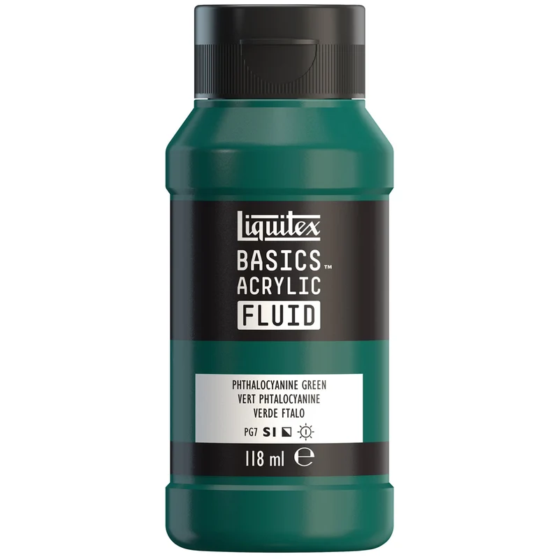 Liquitex Basics Fluid Acrylic 118ml - Phthalocyanine Green S1